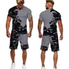 Survêtements pour hommes Été Camouflage Tees / Shorts / Costumes T-shirt pour hommes Shorts Survêtement Sport Style Camping en plein air Chasse Casual Vêtements pour hommes 231109