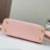 Tygväska Kvinnor Designer Bag Capuchines BB Purses äkta läder Kvinnor Purse modehandväskor med hög kapacitet veckad topphandtag rosa lyxiga väska