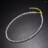 Chaînes marque de mode Simple perles noires collier court pour les femmes cristal brin collier ras du cou vacances dames fête bijoux 2023