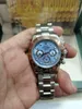 С оригинальной коробкой Роскошные топовые автоматические мужские часы Платиновый ледяной синий циферблат Керамическая рамка Хронограф 116506 Мужские часы