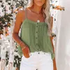 Tanks pour femmes Sexy simple boutonnage imitation denim jarretelle gilet femmes hauts de mode débardeur été vintage femme streetwear y2k vêtements