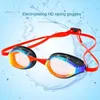 Schwimmbrille Professionelle Silikagel-Tauchbrille Rennbrille Beschichtung Wasserdichte Anti-Fog-Schwimmbrille Wettkampf-Schwimmbrille P230408
