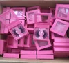 Cils de vison 5D de 27mm avec boîte carrée rose cils croisés cruauté cils de vison accepter Label privé 4304260