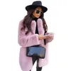 Women's Fur Faux Fur Autumn Winter Long Faux Fur Coat Jacket Women Thick Warm Coats Woven Block Trend Fur White Black Korean Coat Parkas 231108