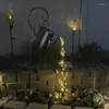 Decorazioni da giardino Bollitore solare Luce per doccia Annaffiatoio in ferro battuto Luci a LED impermeabili Stringa Decorazioni da favola