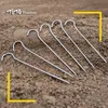 TiTo 8/12 stuks Titanium Haringen Titanium Tent Nagel Outdoor Camping Tent Accessoire Tent Stake Bend Haak Hoofd Diameter 3.0mm