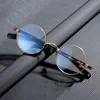 Solglasögon ramar mode vintage rund lätt titan optiska glas ramar män myopia recept glasögon kvinnor japan varumärke