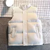 Mäns västar Autumn Winter White Vest Jacket Men mode ärmlösa jackor Solid färg varmt tjock svart västkläder 231109