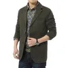 Abiti da uomo Blazer da uomo Blazer Primavera Autunno Cotone Giacche di jeans Business Casual Slim Fit Tinta unita Capispalla Cappotto maschile M5XL Vendita 231109