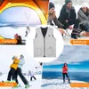 Herrenwesten Winter USB beheizte Weste 3 Geschwindigkeiten einstellbare Temperatur selbsterhitzend waschbar ärmellose Heizjacke für Outdoor-Sport 231109