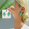 Stud Earrings Korean Fashion Sparkly Glass Small For Women 2023 Trend Luxury Design Elegant Cute Prom Party Charm Y2k Jewelry