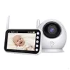 Monitor de bebê de vídeo de 4,3 polegadas com câmera e áudio Remote Bid-Way Talk Visão noturna infravermelha 8 canções de ninar