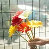 Decoratieve Bloemen Kunstmatige PU Gerbera Afrikaanse Daisy INS Stijl Voor Bruiloft Muur Thuis Woonkamer Decoratie Nep Bloem