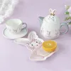 Dinnerware Sets Ceramic Plate Rice Bowl Set Light Luxury Embossed Tableware Home Breakfast Salad Butterfly