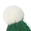 BeanieSkull Caps Unisex Winter Rood en Groen Patchwork Pompoms Gebreide Muts Kerst Voor Vrouwen Mannen Gift 231109