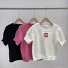 Designer t-shirt MR2023 Summer Simple Temperament Small Fragrance Letter Panel Round Neck Sleeve T-Shirt Top