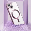 iPhone 15 14 Pro Max Magnetic Phone Case for Apple 13 12 Plus Samsung Galaxy S24 S23 S22 Clear Chromed CD Pattern TPU Lens Film Magsafe-compatible Fundas Coque Back Cover