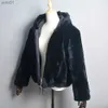 Women's Fur Fausse fourrure offre spéciale hiver marque femmes réel Rex fourrure de lapin manteau à capuche épais naturel Rex fourrure de lapin veste de luxe dame chaud réel fourrure CoatL231109