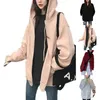 Frauen Hoodies Sweatshirts Reißverschluss Plain Hooded Casual Loose Outwear Hoodie Long Sleeve Tops Fashion Female