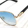 Neue Modedesign-Piloten-Sonnenbrille für Männer und Frauen 0368S Metallrahmen, klassischer, einfacher und beliebter Stil, vielseitige UV400-Schutzbrille für den Außenbereich