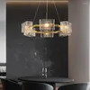 Ljuskronor modern ljuskrona led lyster vatten krusar glas takljus för vardagsrum sovrum kök ö bar lyx hängande lampa