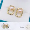 Ohrstecker Einfache Geometrische Stil Perlen Ohrstecker Frauen Mädchen 5-6mm Schmuck Luxus Geschenke