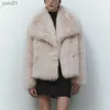 Pelliccia delle donne Pelliccia sintetica Chic Ins Blogger Moda di marca Giacca di pelliccia finta Cappotto Donna 2023 Inverno Design di lusso Grande colletto Cappotti di pelliccia Cool Girls OvercoatL231111