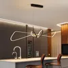 Żyrandole nowoczesne wisiorek LED żyrandol do salonu kuchenna bar do jadalni wisząca lampa lampa lampa lustres złota/czarna