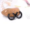 Hoop Earrings Chunky Thick Stainless Steel Huggie Simple Piercing Small Black Women Man Big Circle Hoops Earring Round Jewelry