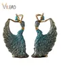 Vilead Dancer Figurer Peacock Abstrakt konstprydnadsstaty Harts Sculpture Model Home Office Decoartion Craft Desktop Decor 22085164063