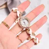 Wristwatches Luxury Heart-Shaped Metal Bracelet Women Watch Diamonds Quartz Feamle Clock Gift Ladies Watches Relogio Feminino