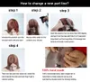 シルクスキンベース4つのクリップを持つ女性のための人間の髪