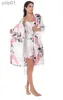 Moda damska moda damska Summer Mini Kimono szata Lady Rayon Bath Suknia Yukata Nightgown Sleep Shirty Pijama Jer Size M-XLL231109