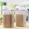 Depolama Şişeleri Plastik Tahıl Dispenser Depoları Kutular Mutfak Yiyecek Tahıl Pirinç Konteyneri Güzel Kutu Unu