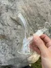 4.5 tum mini Clear Glass Bong Diffused Perc Quality Heavy Water Pipe Hookah Bubbler With Downstem