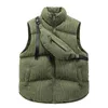 Gilet da uomo Gilet invernale coreano Moda Harajuku Gilet senza maniche da uomo Giacca calda e spessa con zaino Cappotti autunnali da uomo in velluto a coste 231108