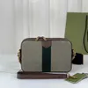 Bolsas da moda 699439 Bege Ebony Ophidia Bolsas de Ombro Bolsa Carteiro Transversal Feminina Designer Lona Couro Verde Vermelho com Alça Listrada Vintage Casual