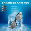 Goggles Professional Anti-Fog UV Protection Lens Vuxen Simningsglasögon Vattentät justerbar silikon Simglasögon Simutrustning P230408