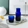 Vinglas 550 ml Transparent vattenkaraff med lock Glas sängklipp kall flaska dricka juice tecup pitcher värmebeständig