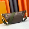 M46784 High Rise Bumbag Pas Pas WAST TABY Luksusowy projektant Old Flower Womens Mens Skórzane worki sprzęgła krzyżowe torebki Fanny Pakiet w tale