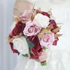 Свадебные цветы с букетом в руках, искусственный полиэтилен, искусственный цветок, вечерние украшения, прочный для помолвки, реквизит для фотосъемки
