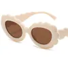 NEW Sunglasses Women Personality Oval Sun Glasses Sunflower Anti-UV Spectacles Simplity Eyeglasses Candy Color Ornamental