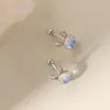 Boucles d'oreilles coeur pierre de lune pour femmes cadeaux de mariage élégants bijoux Brincos E076