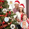 Christmas Decorations Ceramic Sublimation Ornaments Personalised Printed Christmas Decorations Round Flat Ceramic Sublimation Blank Ornaments for gift 231109