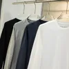 Patat- Gömlek Yaz Açık Logo Düz Renk Üstleri Tees Casual Street Giyim Erkek Hendek Sorumlası Baskı Nefes Bitebilir Elastik Bel UNISEX Uzun Kollu