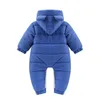 Vestes Born Infant Bébés Filles Garçons Hiver Chaud Snowsuit Ours Oreilles Combinaison À Capuche Vers Le Bas Manteau Barboteuse Rembourré Outwear Enfants