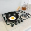 Pans Flat Bottom Wok Everyday Pan Fry Frying Kitchen Cookware Cooking Pot Wrought Iron For Stoves Gas Work Skillet