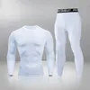 Herren Thermounterwäsche Ym Tit Trainin Clotin Workout Join Sportset Fitness Kompression Termal Top Hose Sportbekleidung