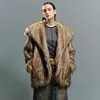 Women's Fur Faux Fur Men and women general purpose big lapel fur coat imitation raccoon fur thickened medium long coat casual warmth 231109