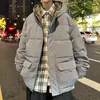 Męskie Parkas 2023 Winter Parkha Men Men Windbreaker Gtromen WITRPOOF PLEATS Korean Fashion Trench Płaszcz Męskie Bawełniane kurtki 231108